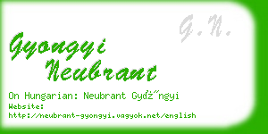 gyongyi neubrant business card